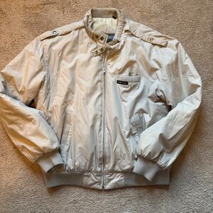 Members Only Light Beige Bomber Jacket size 40/L